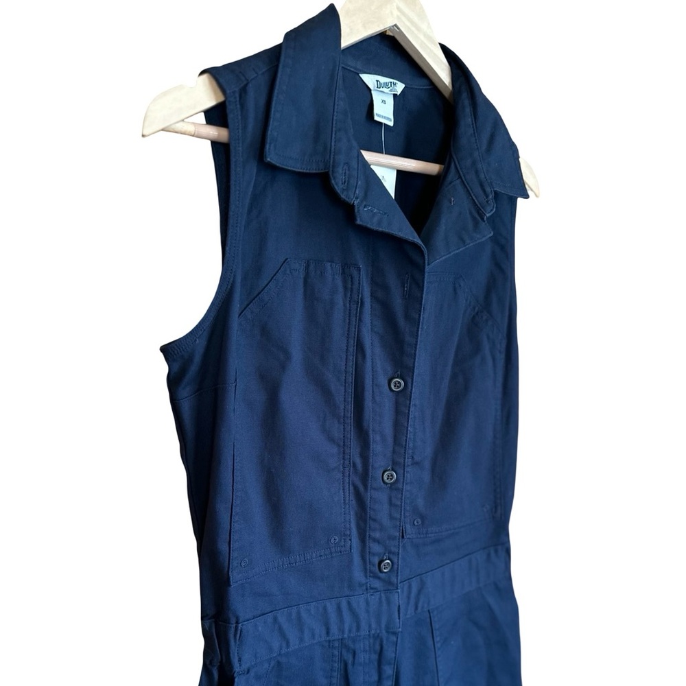 NWT Duluth Trading DuluthFlex Fire Hose COOLMAX Coveralls Navy Sleeveless XS - Picture 4 of 14